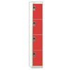 Viking Link 4 Door Locker-Grey With Red Doors