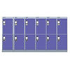 Viking Nest Of Three 6-Door Lockers-Grey With Blue Doors