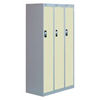 Viking Nest Of Three Single-Door Lockers-Coffee & Cream