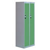 Viking Nest Of Two Single-Door Lockers-Grey With Green