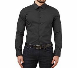 Black cotton mix shirt