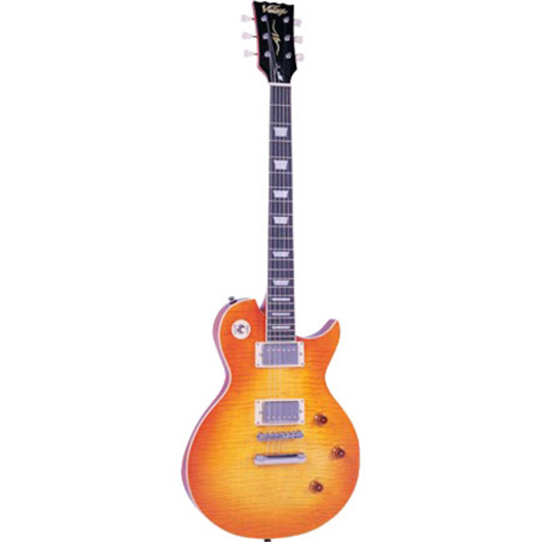 Vintage Advance AV1H Electric GuitarFlame Maple Honeyburst