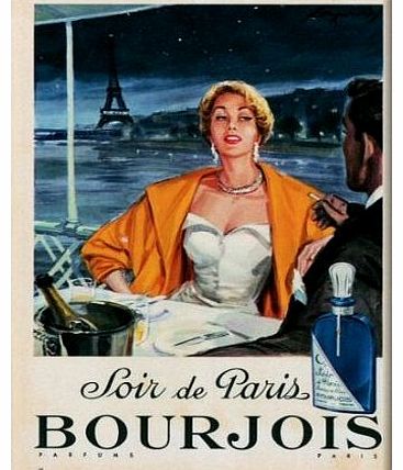 Vintage Advertising Metal Plate FRENCH VINTAGE METAL SIGN 20X15cm RETRO AD PARIS BOURJOIS PERFUME 3 - M795