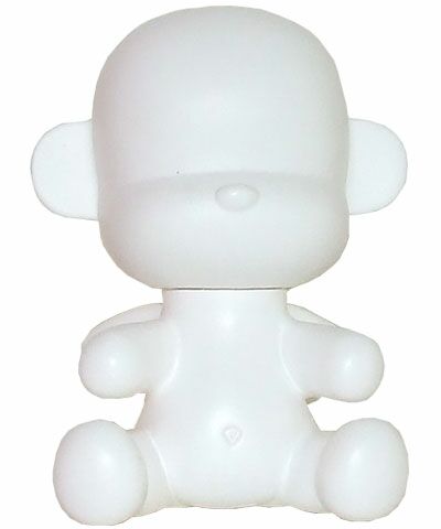 Vinyl Toys Toy2r 3.5`` Baby Qee DIY Angel Monkee White