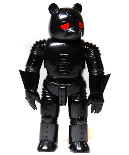 Vinyl Toys Wonderwall Mecha Sad Bear Glossy Black By Luke