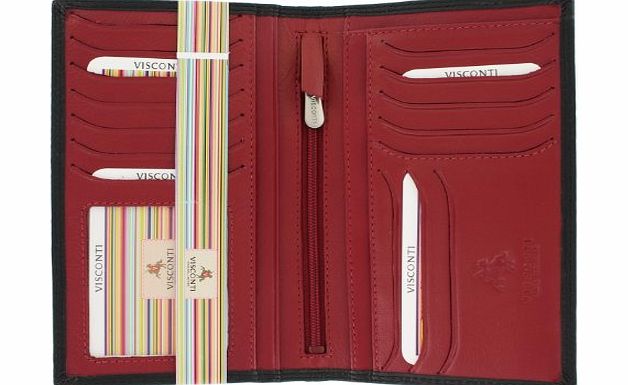 Visconti Colorado Soft Leather Gents Jacket Wallet CD16 Black/Red