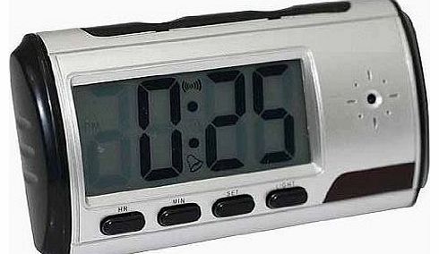 SPY CAMERA HIDDEN CAM CCTV in a DIGITAL ALARM CLOCK for SECURITY with REMOTE CONTROL