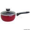 Vivaware Red Saucepan With Glass Lid 16cm