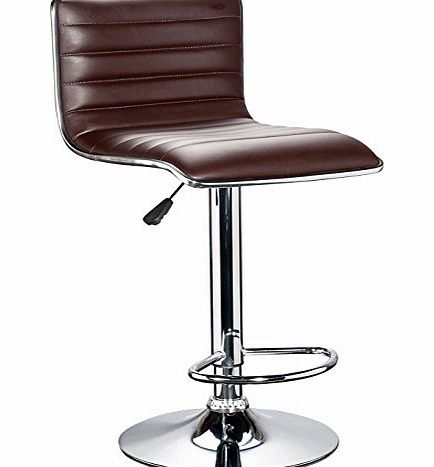 Vivo Premium Quality Gas Lift Dark Brown Chestnut Uber Stylish Swivel PU Kitchen Breakfast Bar Chair Stool in Gorgeous Dark Brown Chestnut PU Leather 360 degree Swivel Height Adjustable Chair with Ch