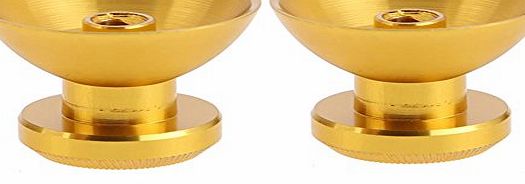 Vktech Replacement Aluminum Alloy Joystick 3D Rocker Caps for Xbox360 Controller 2pcs (Gold)