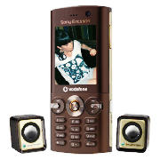 Vodafone Sony Ericsson V640i plus speakers Brown