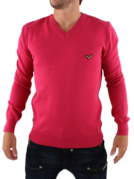 Pink Harrison V Neck Knit