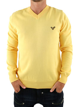 Yellow Harrison V Neck Knit