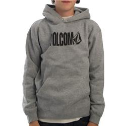 Boys Corpo Font Hoody - Grey Melange