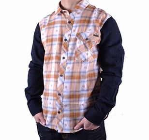 Volcom Holston Mens Shirt - Orange/Black