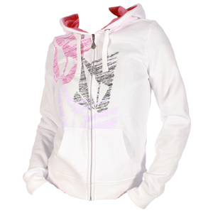 Ladies Volcom Flight Speed Full Zip Hoody. White