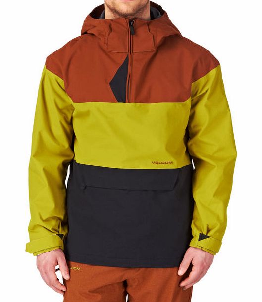 Volcom Mens Volcom F-117 Pullover Snow Jacket - Rust