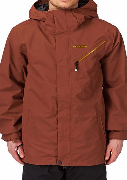 Volcom Mens Volcom L Gore-tex Jacket Snow Jacket - Rust