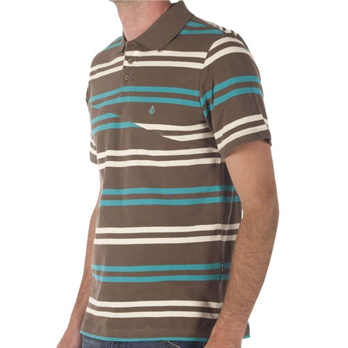 Mens Volcom Shifted Polo Chocolate