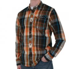 Mens Volcom Tiptop Plaid Long Sleeve Shirt