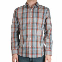 Mens Volcom X Factor Plaid Shirt Orange