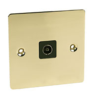 TV Skt Polished Brass Flat Plate