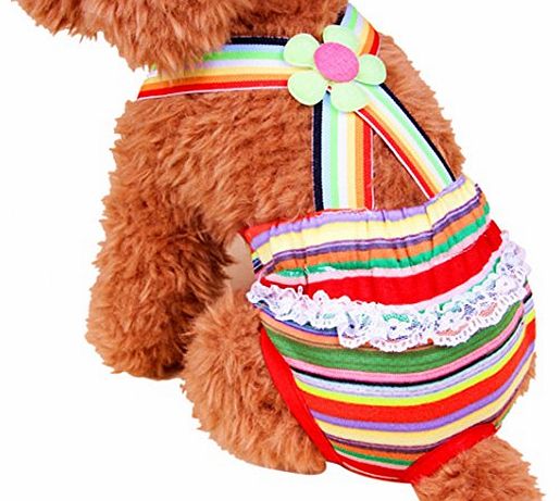 Vonfon  Pet puppy dog supplies pet dog physiological pants Pet dog underwear red size 12