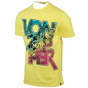 Mens Vonzipper Safari T-Shirt. Yellow Cream