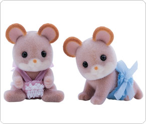 Sylvanian Families Maces Mouse Twin Babies