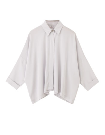 Oversized silk crepe shirt