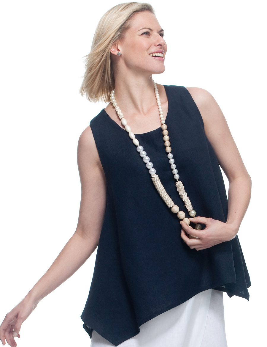 Sleeveless Swing-Hem Tunic