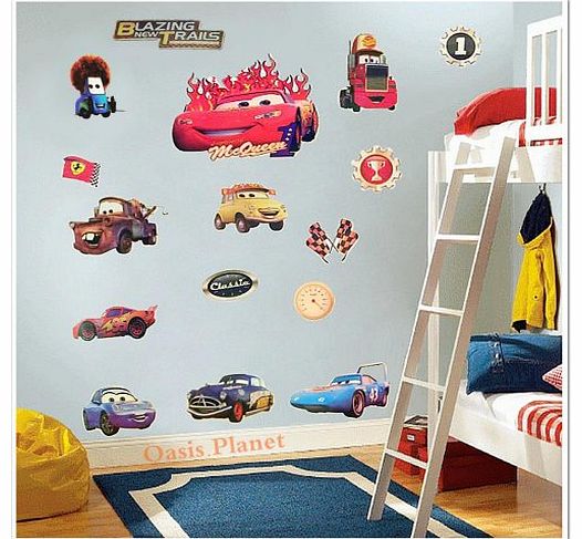 LARGE DISNEY PIXAR CARS / LIGHTNING MCQUEEN / MATER CHILDRENS ROOM DECOR WALL STICKER 70 x 50cm