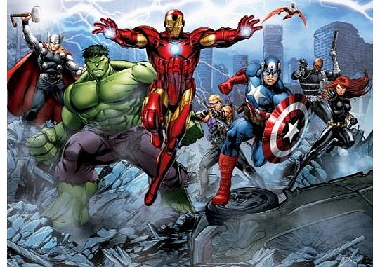 Walltastic 8 x 10 ft Avengers Assemble Wallpaper Mural