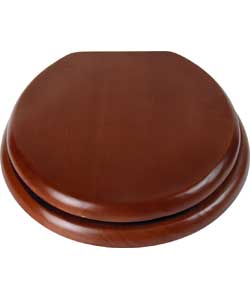 Walnut Effect Pine Toilet Seat