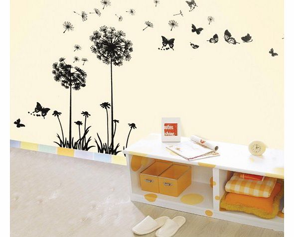 Walplus Transparent Dandelion Walplus Dandelion Flowers Wall Stickers Mural Art Decor