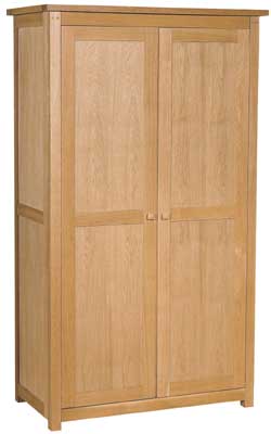 Oak Full Hanging Double Wardrobe