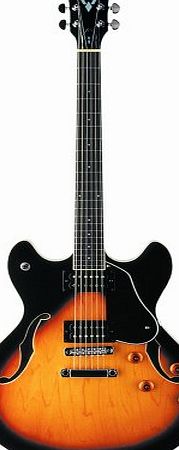 Washburn HB30 TS Hollow Body Guitar - Tobacco Sunburst Finish