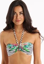 Watercult, 1295[^]237249 Modern Eye Retro Bandeau - Black and White Jungle