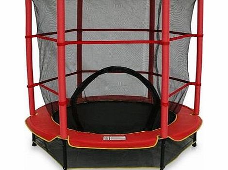 We R Sports Kids Junior Trampolines With Safety Net Enclosure Surround 55 Inch My First Trampoline Toddler Trampoline (Green)