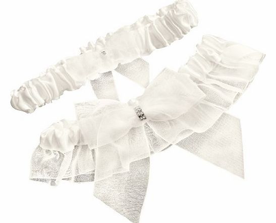 Weddingstar 7190 Bridal Tapestry Bridal Garter Set- Ivory