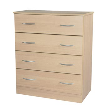 Stratford 4 Drawer Chest in Light Oak