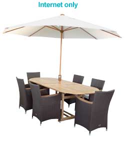 Wellington Java Brown Wicker Set