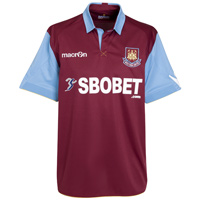 Macron 2010-11 West Ham United Home Football Shirt