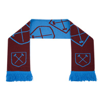 Ham United Hammers Scarf - Claret/Blue.