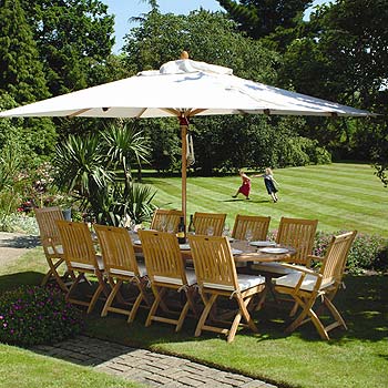 Westminster Teak Riviera 3.5 x 2.5m Parasol