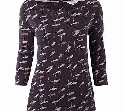 White Stuff Pretty Bird Top, Seal Grey