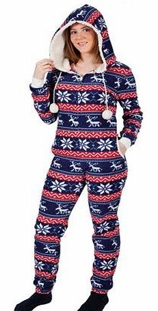 Crimbo One Piece (Red/Blue) - Adult Costume Lady : X LARGE