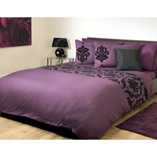 Buckingham Duvet Set Aubergine Double