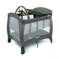 Wilkinson Plus Graco Contour Electra Travel Cot Choco Lime