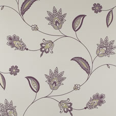 Wilkinson Plus K2 Paisley Wallpaper Plum/Taupe 10073